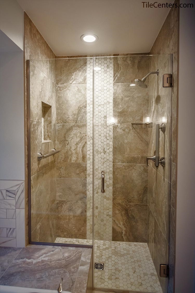 Semi frameless glass shower door - Gaithersburg, MD 20882