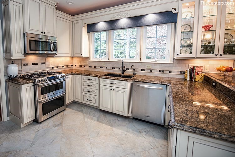Transitional Kitchen Remodel with Tile Floors