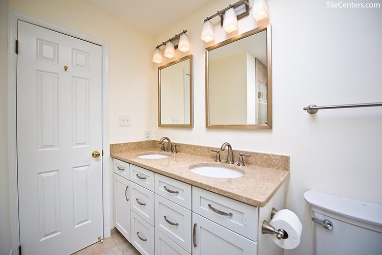 Traditional Bathroom Vanity with White Cabinets