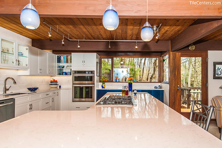 White Floating Countertops