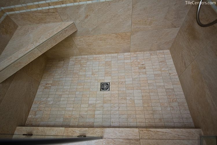 Beige Shower Floor Tile