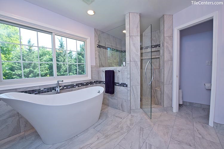 Modern Bathroom Remodel with Freestanding Bathtub