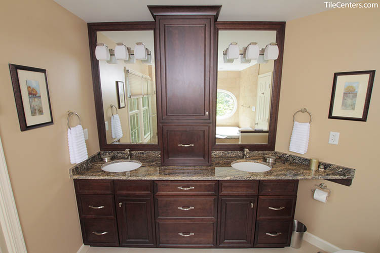 Dark Brown Vanity Bathroom Cabinets
