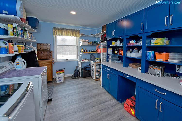 Extra Blue Laundry Storage Cabinets